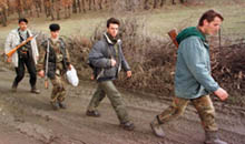 Mad gang rob the refugees