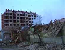 Alice Mahon visited the ruined town of Aleksinac